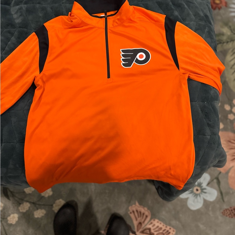 Philadelphia Flyers Orange 1/4 Zip Pullover